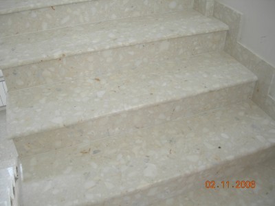 Каменные панели и лестница - Агломрамор B106 ARABESCATO BIANCO(3652) - ноябрь 2008