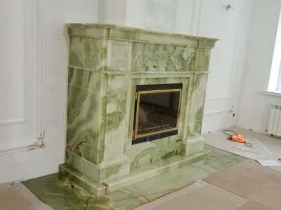 Каминная облицовка из оникса - Оникс ONICE JADE GREEN(5910) - апрель 2021
