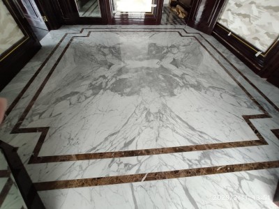 Мозаика из мрамора - Мрамор STATUARIETTO, Мрамор EMPERADOR DARK(8353) - декабрь 2021
