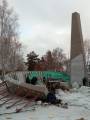 Монтаж мемориала "Город трудовой доблести" в г.Омске