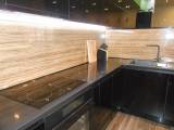 Столешница для кухни из аглокварцита  - Аглокварцит 1400 PERLA NERA, Аглокварцит KP720 KENAI PEAR(3213)