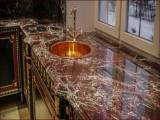 Столешница для кухни с подоконником - Мрамор ROSSO LEVANTO(1082)