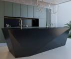 Столешницы для кухни - Аглокварцит TERRA ABSOLUTE BLACK(8634)
