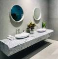 Столешницы для ванной - Аглокварцит BQ 8825 WHITE FUSION(7084)